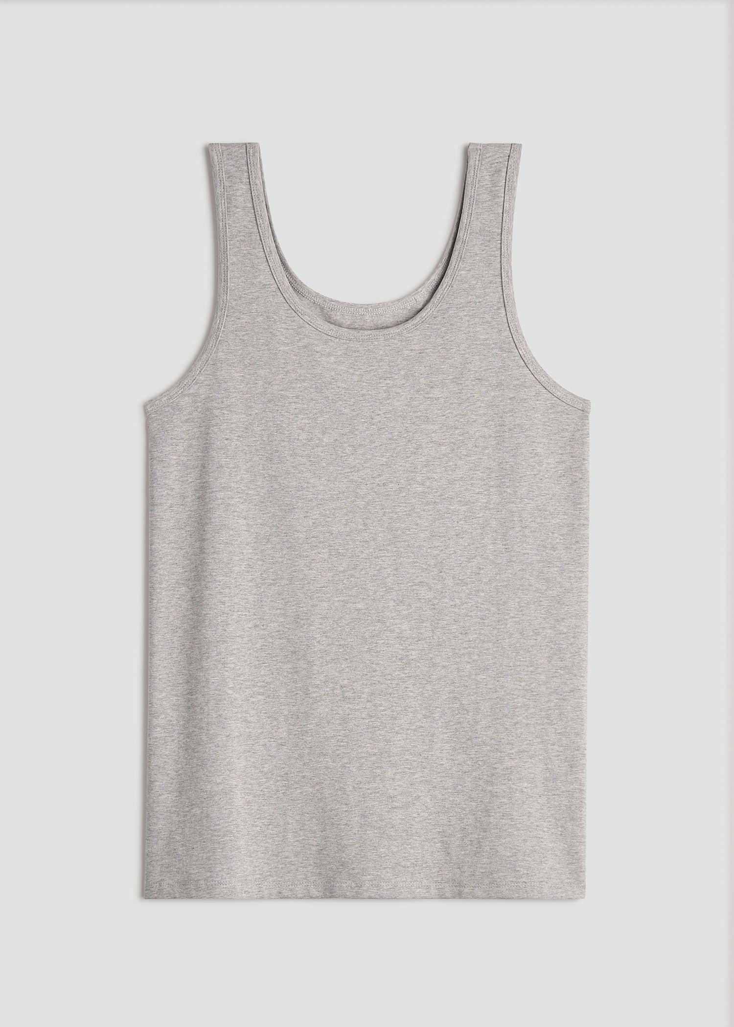 Slim Fit Jersey Tank Top for Tall Women in Grey Mix Female Product Image