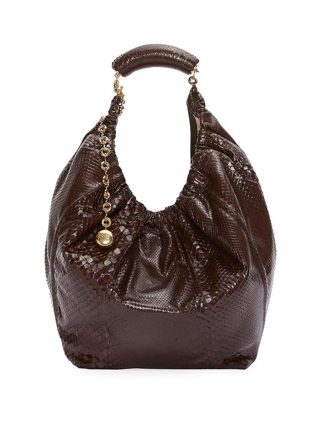 Womens Medium Squeeze Leather Shoulder Bag Product Image