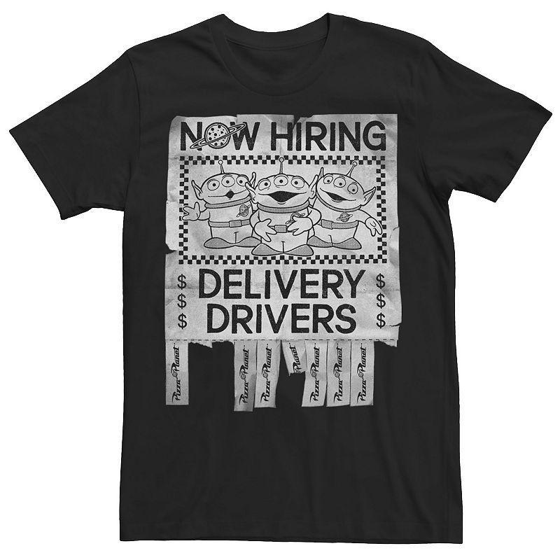 Disney Pixar Mens Toy Story Pizza Planet Hiring Alien Delivery Drivers, Short Sleeve T-Shirt Product Image