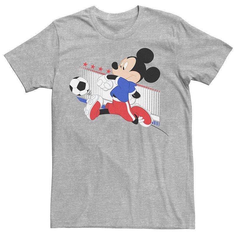 Mens Disney Mickey Mouse French Soccer Uniform Portrait Tee Athletic Grey Product Image