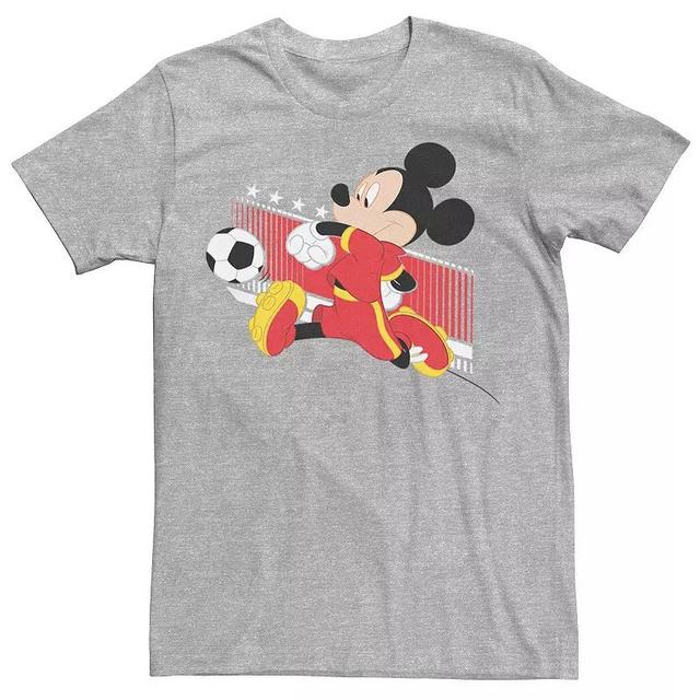 Mens Disney Mickey Mouse Belgium Soccer Uniform Portrait Tee Athletic Grey Product Image