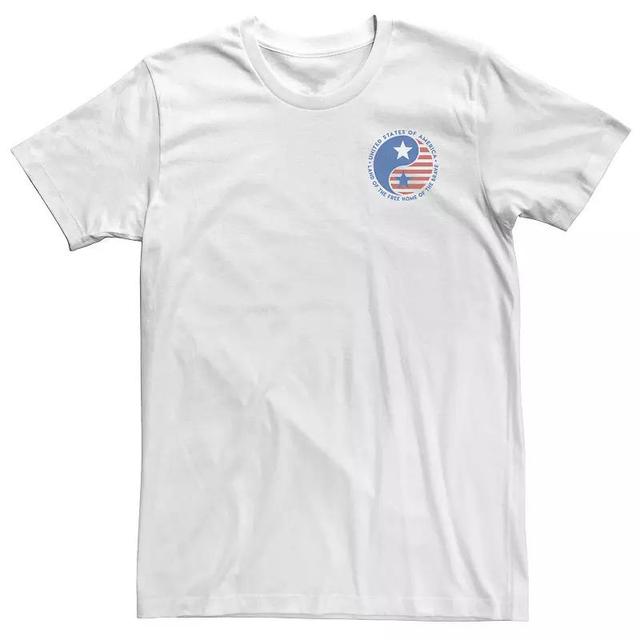 Big & Tall Americana Yin Yang United States Of America Tee, Mens Product Image