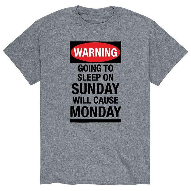 Mens Warning Monday Graphic Tee Product Image