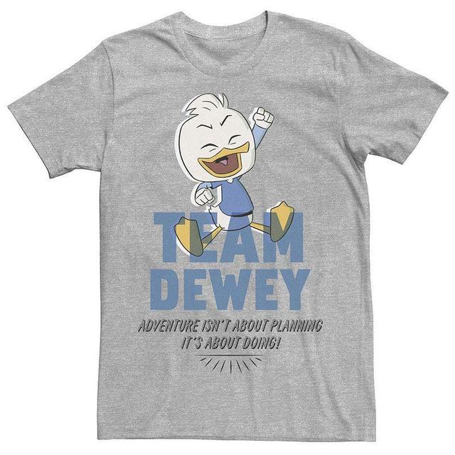 Disneys DuckTales Team Dewey Mens Adventure Is About Doing Tee Athletic Grey Product Image