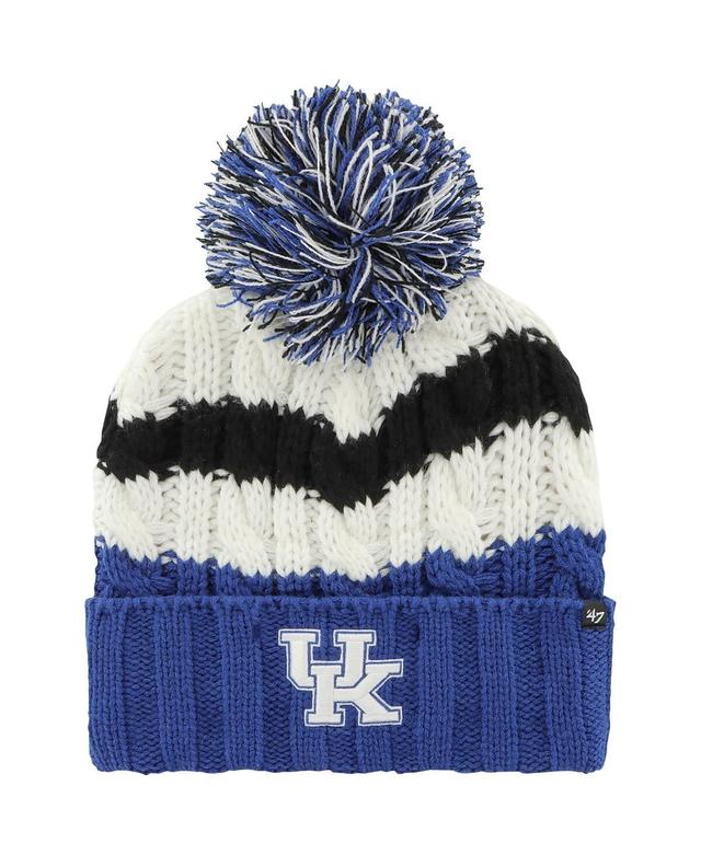 Womens 47 Brand White Kentucky Wildcats Ashfield Cuffed Knit Hat with Pom Product Image