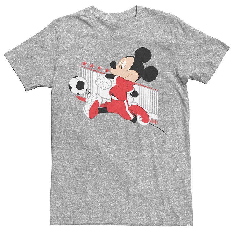 Mens Disney Mickey Mouse Swiss Soccer Uniform Portrait Tee Athletic Grey Product Image