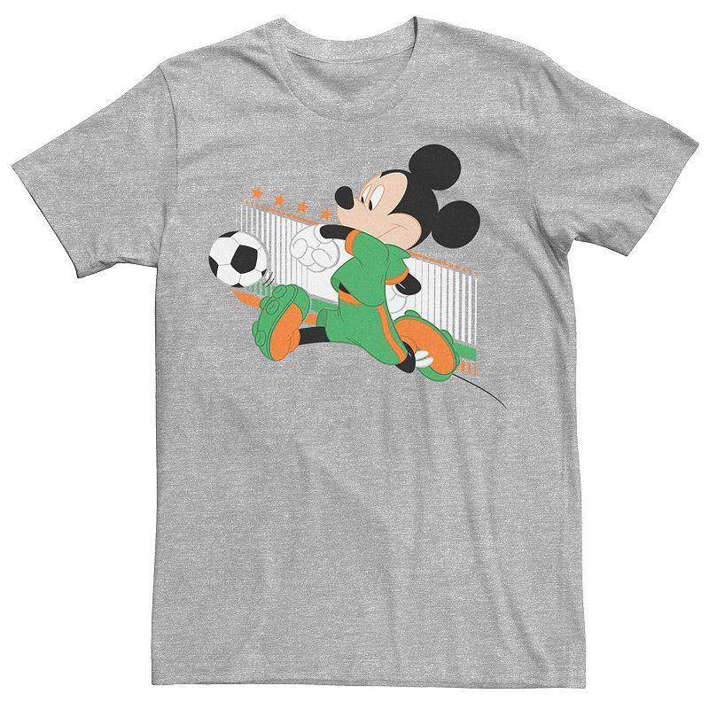 Mens Disney Mickey Mouse Ireland Soccer Uniform Portrait Tee Athletic Grey Product Image