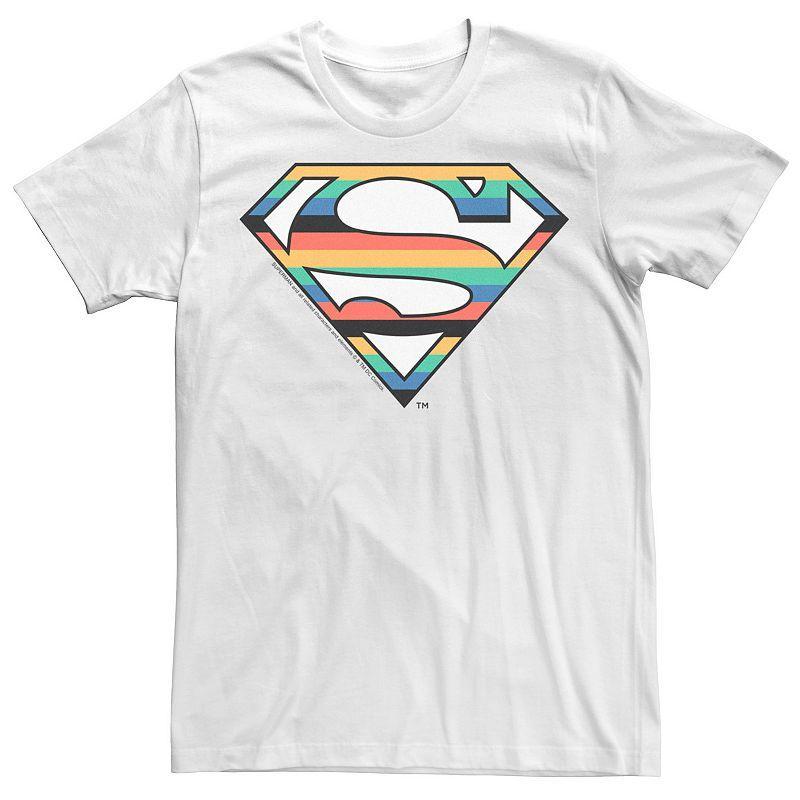 Mens DC Comics Superman Multi Color Logo Graphic Tee Product Image