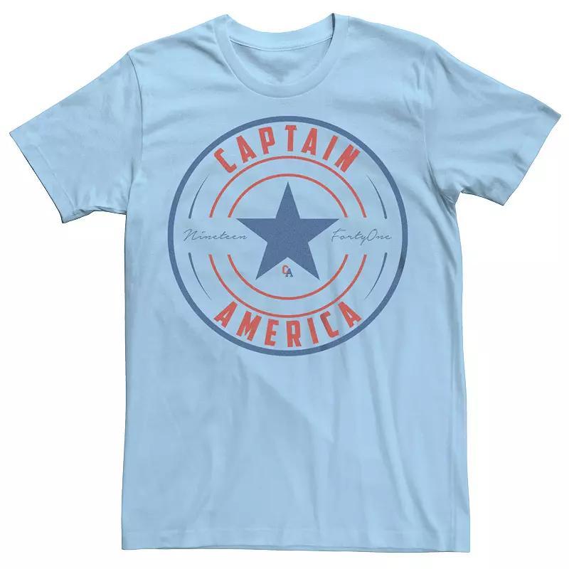 Mens Captain America Star Stamp Graphic Tee Product Image