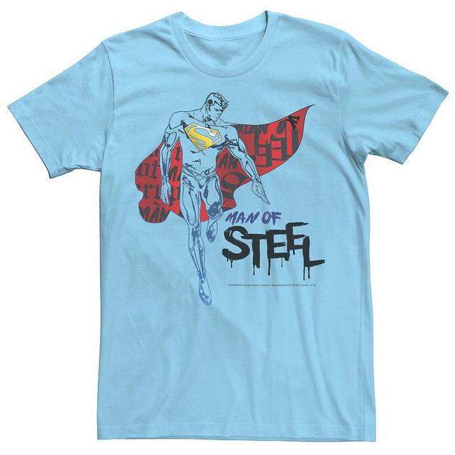 Mens DC Comics Superman Man Of Steel Grunge Portrait Graphic Tee Product Image