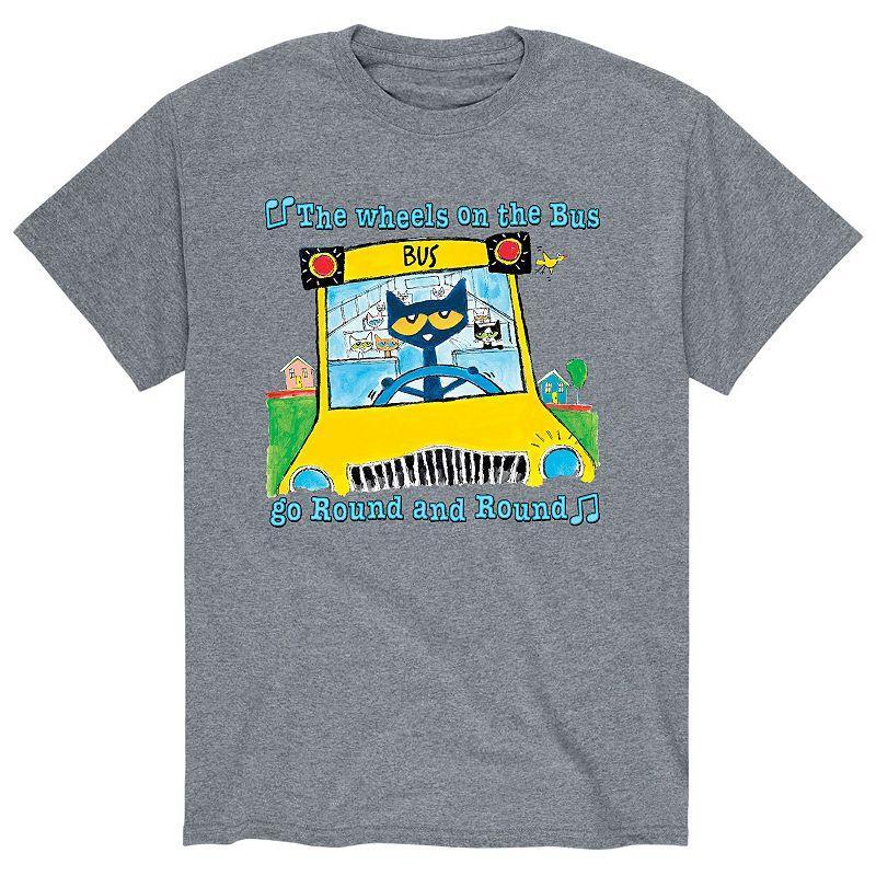 Mens Pete The Cat Wheels On Bus Tee Product Image