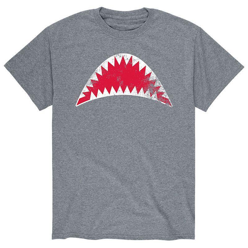 Mens Shark Mouth Open Tee Grey Product Image