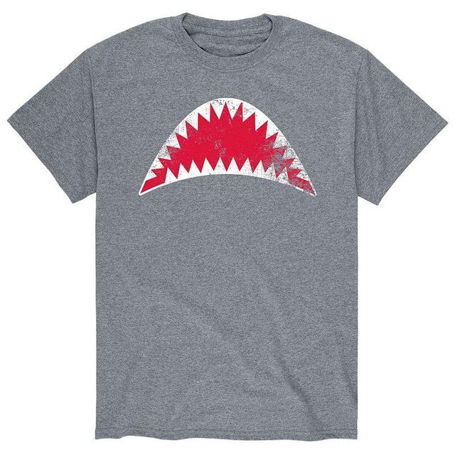 Mens Shark Mouth Open Tee Grey Product Image