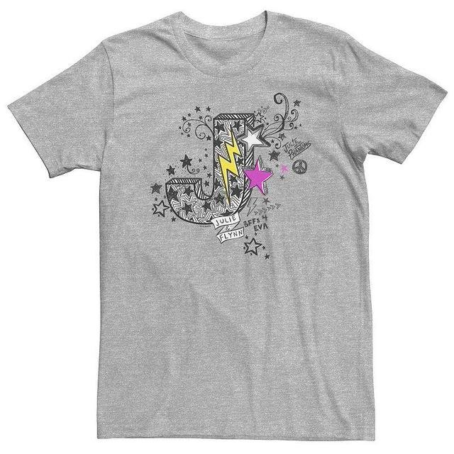 Big & Tall Julie And The Phantoms Julie & Flynn J Sketch Tee, Mens Athletic Grey Product Image