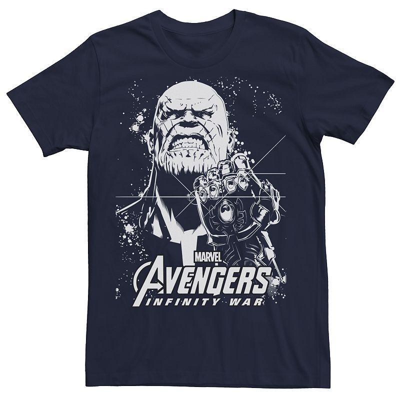 Mens Marvel Avengers Infinity War Thanos Ultimate Force Graphic Tee Blue Product Image