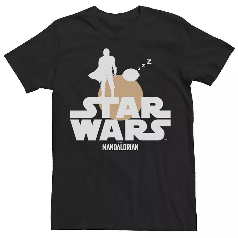 Mens Star Wars The Mandalorian The Child Sunset Silhouette Logo Tee Product Image