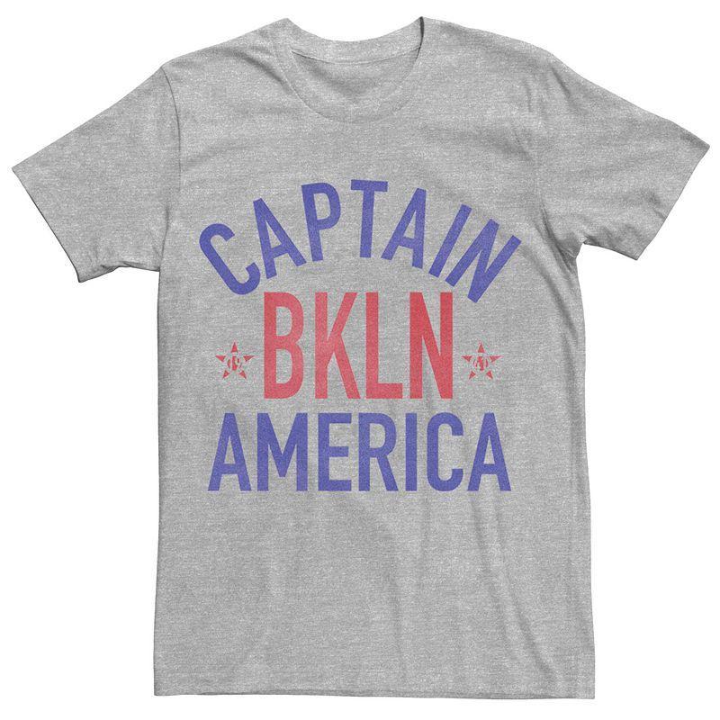 Mens Captain America Brooklyn Tee Athletic Grey Product Image