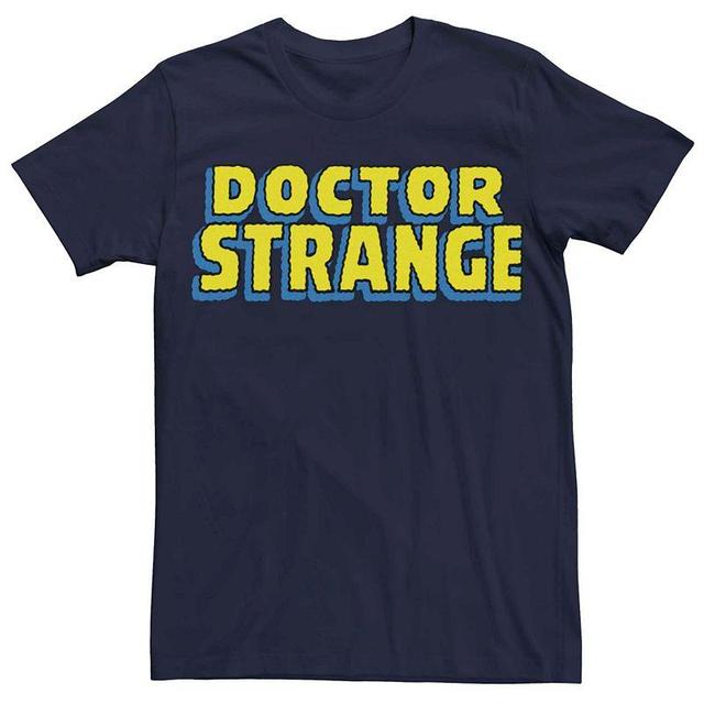 Mens Marvel Doctor Strange Cloud Name Text Tee Blue Product Image