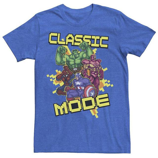 Mens Marvel Avengers Classic Mode Explosion Action Collage Tee Blue Product Image