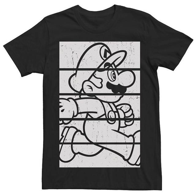 Mens Super Mario Side Run Panels Tee Product Image