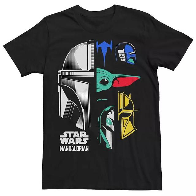 Mens Star Wars The Mandalorian Color Block Character Panels Tee Product Image