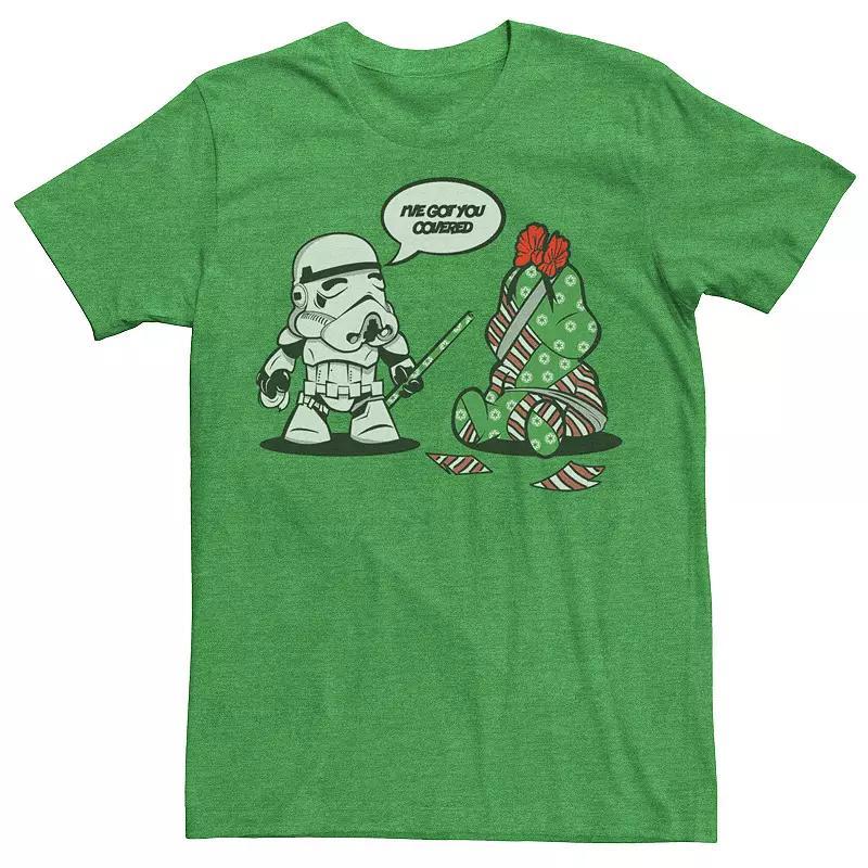 Mens Star Wars Storm Trooper Wrapping Gifts Graphic Tee Kelly Grey Product Image