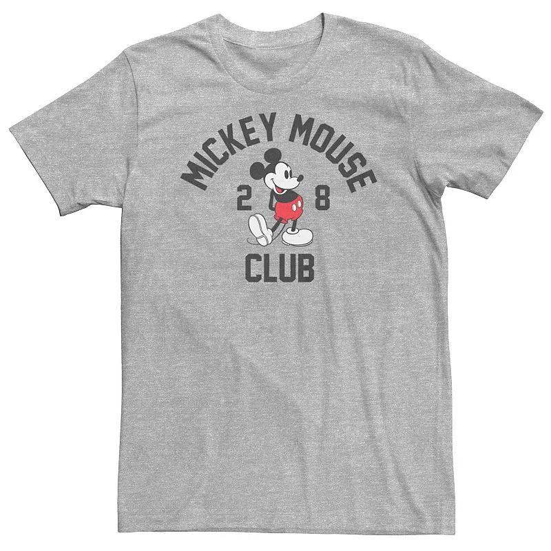 Big & Tall Disneys Mickey Mouse Club 28 Tee, Mens, Size: 4XB, Med Grey Product Image