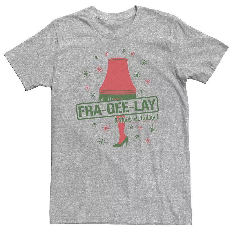 Big & Tall A Christmas Story Fra-Gee-Lay Tee, Mens Athletic Grey Product Image