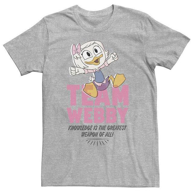 Disneys DuckTales Team Webby Mens Knowledge Is The Greatest Weapon Tee Athletic Grey Product Image