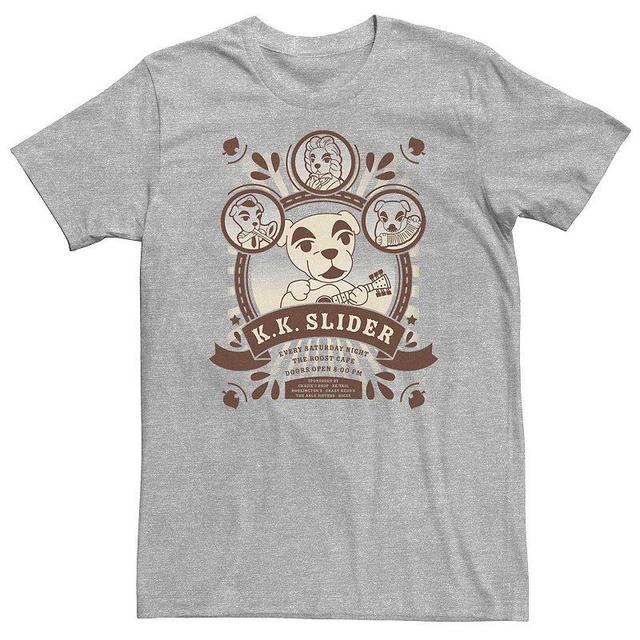 Big & Tall Animal Crossing K.K. Slider At The Roost Poster Tee, Mens Athletic Grey Product Image