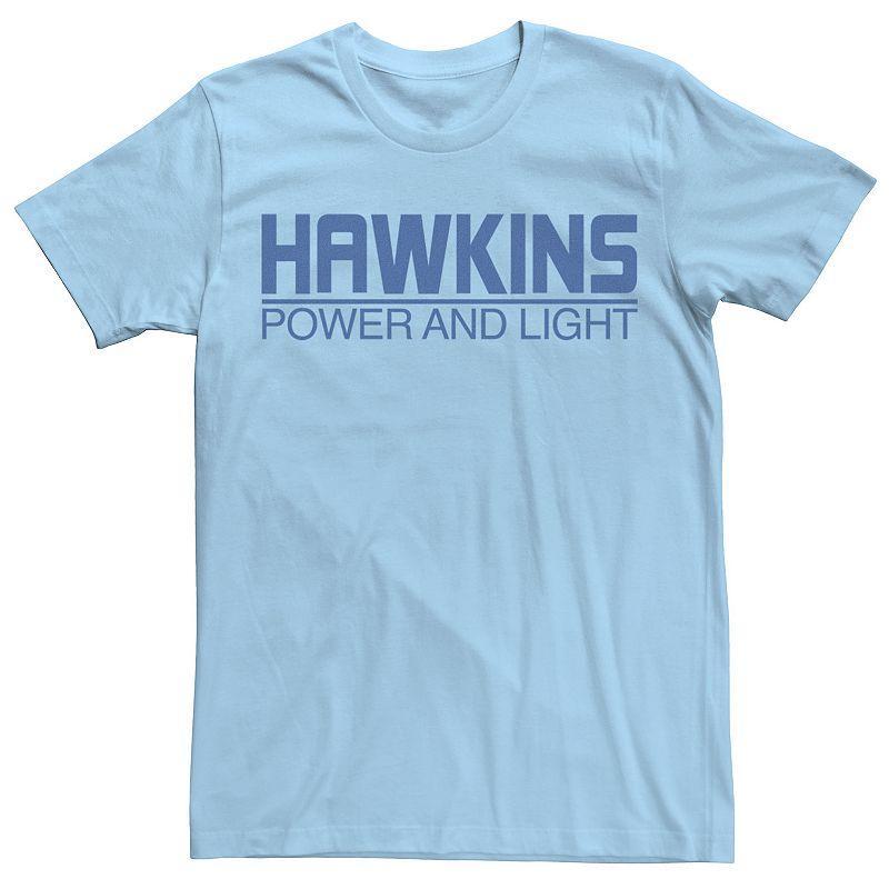 Stranger Things Mens Hawkins Power And Light Logo Short Sleeve T-Shirt Product Image