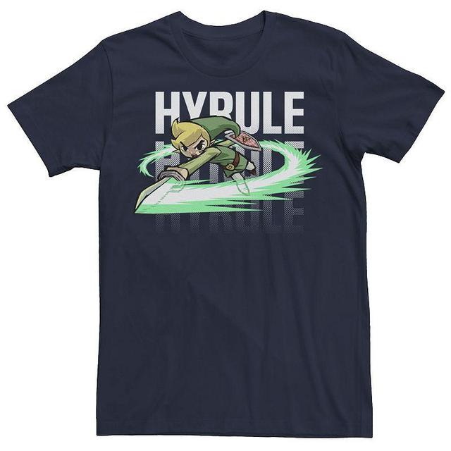 Mens Nintendo Legend Of Zelda Link Hyrule Slash Graphic Tee Blue Product Image