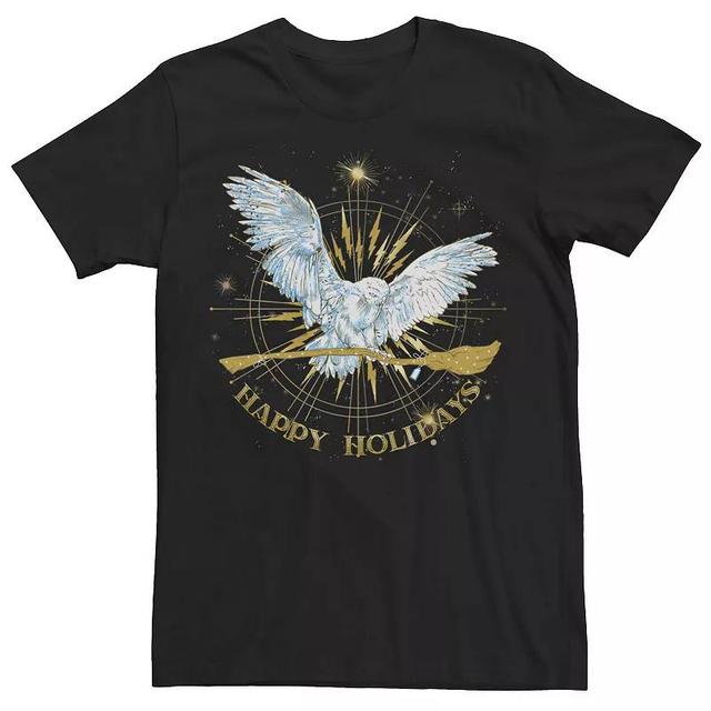 Mens Harry Potter Christmas Hedwig Happy Holidays Tee Product Image