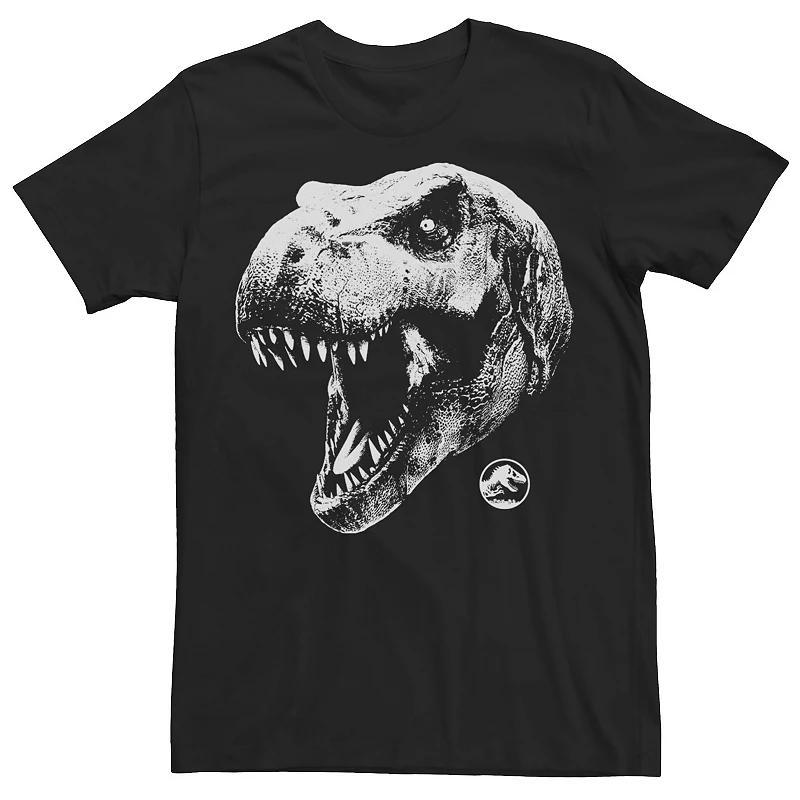 Mens Jurassic Park Classic Simple Text Graphic Tee Red Grey Product Image