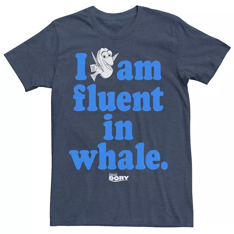 Disney / Pixars Finding Dory Mens I Am Fluent In Whale Tee Navy Grey Product Image