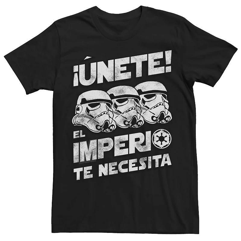 Mens Star Wars Unete El Imperio Te Necesita Stormtrooper Faded Portrait Tee Grey Product Image