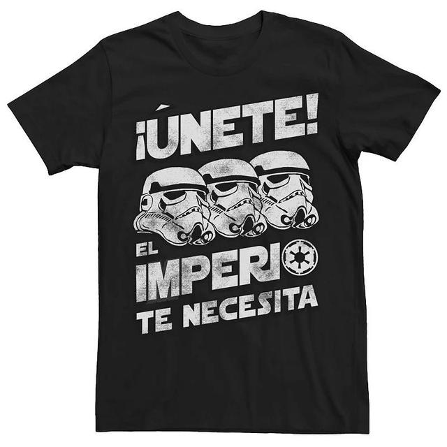 Mens Star Wars Unete El Imperio Te Necesita Stormtrooper Faded Portrait Tee Product Image