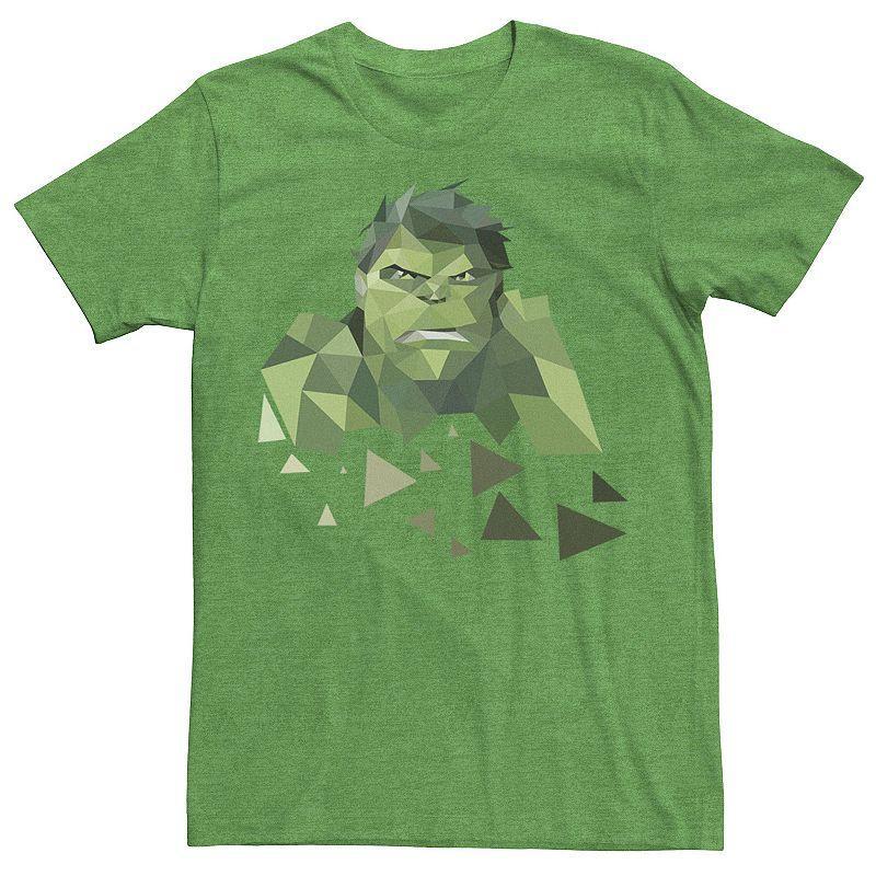 Mens Marvel Hulk Geometric Deconstructed Tee Kelly Grey Product Image