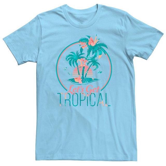 Mens Lets Get Tropical Island Floral Fill Tee Product Image