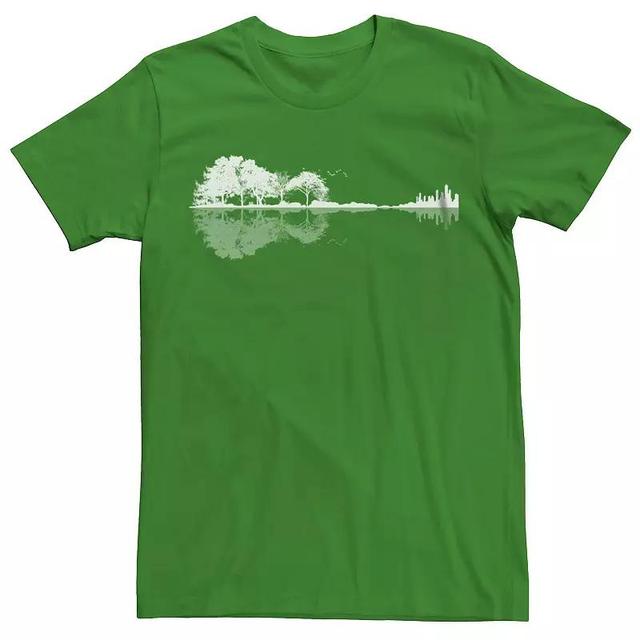 Mens Forest Guitar Reflection Graphic Tee Blue Product Image