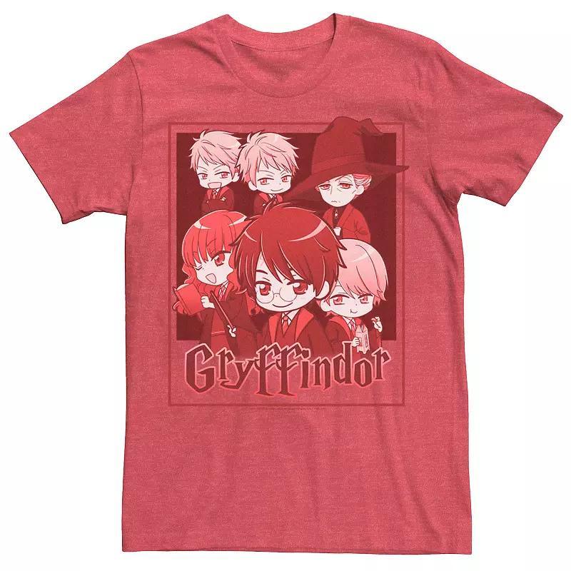 Mens Harry Potter Gryffindor House Group Shot Anime Tee Red Grey Product Image