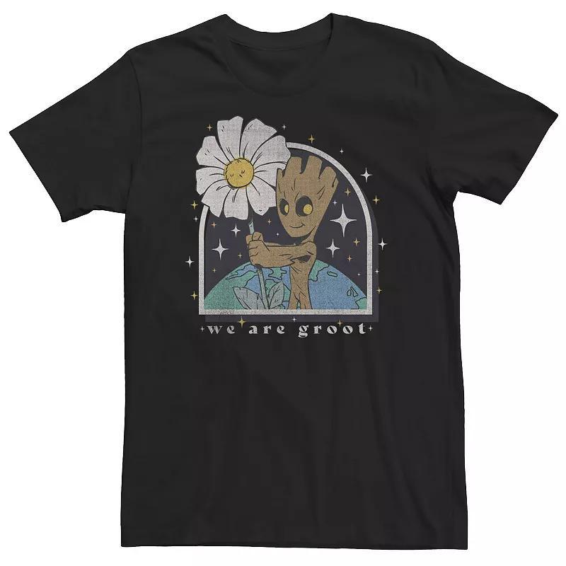 Big & Tall Marvel We Are Groot Holding Flower on Earth Tee, Mens Product Image