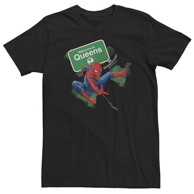 Big & Tall Marvel Spider-Man Homecoming Entering Queens Tee, Mens Black Product Image