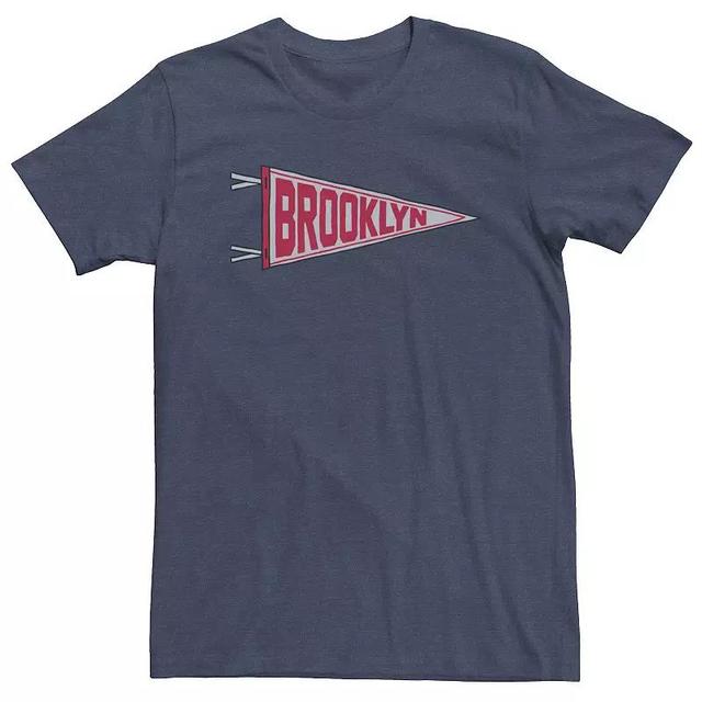 Big & Tall Brooklyn New York Pennant Hometown Pride Tee, Mens Navy Grey Product Image