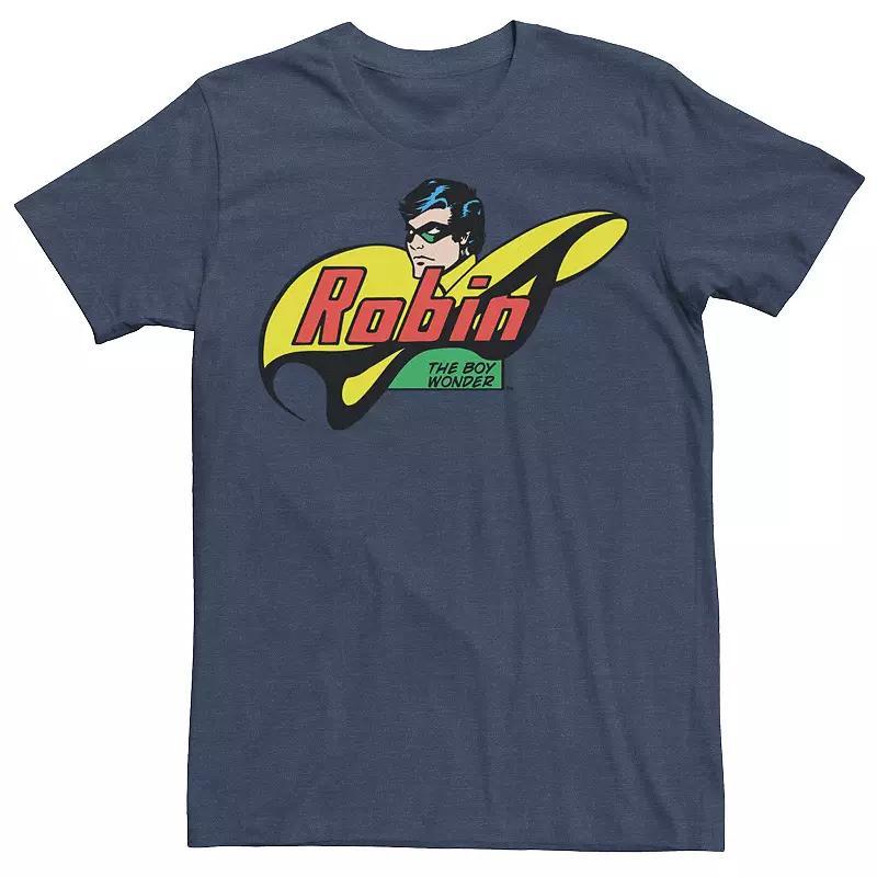 Mens DC Comics Robin The Boy Wonder Comic Tee Navy Grey Product Image