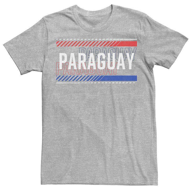 Mens Gonzales Paraguay Text Overlay Tee Athletic Grey Product Image