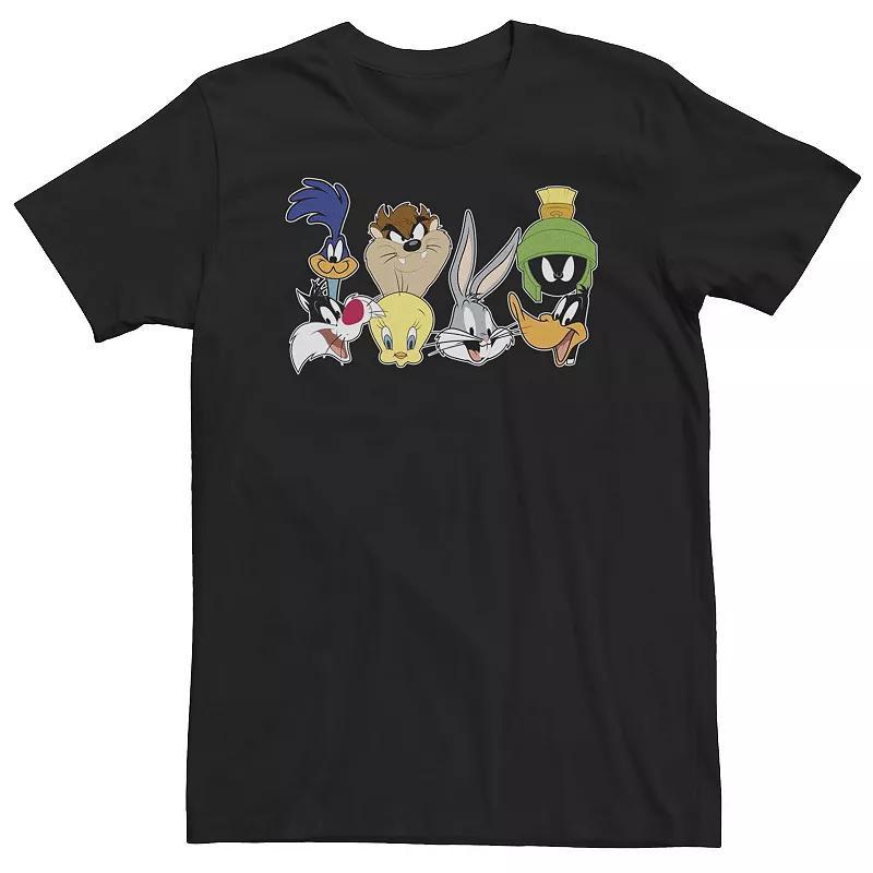 Big & Tall Looney Tunes Group Shot Big Face Line Up Tee, Mens Product Image