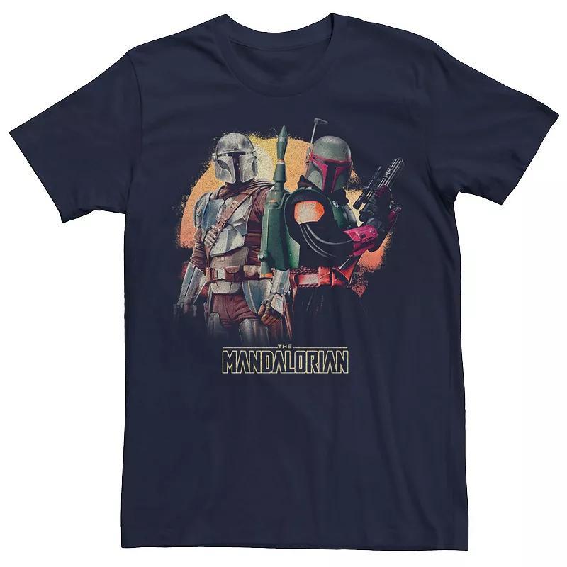 Mens Star Wars: The Mandalorian & Boba Fett Team Up R15 Tee Blue Product Image