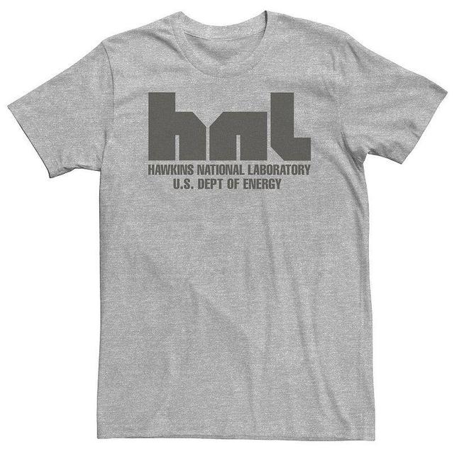 Big & Tall Netflix Stranger Things HNL Hawkins National Laboratory Logo Tee, Mens Athletic Grey Product Image