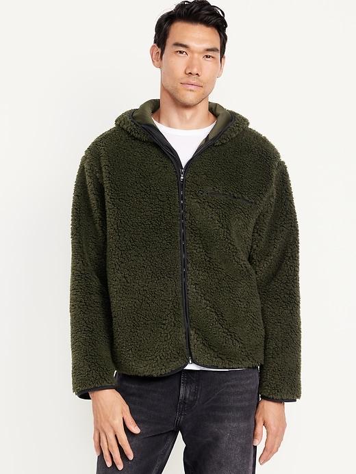 Hooded Sherpa Zip Jacket Product Image